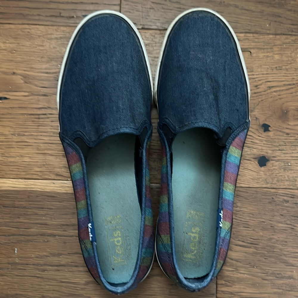 Rainbow denim Keds